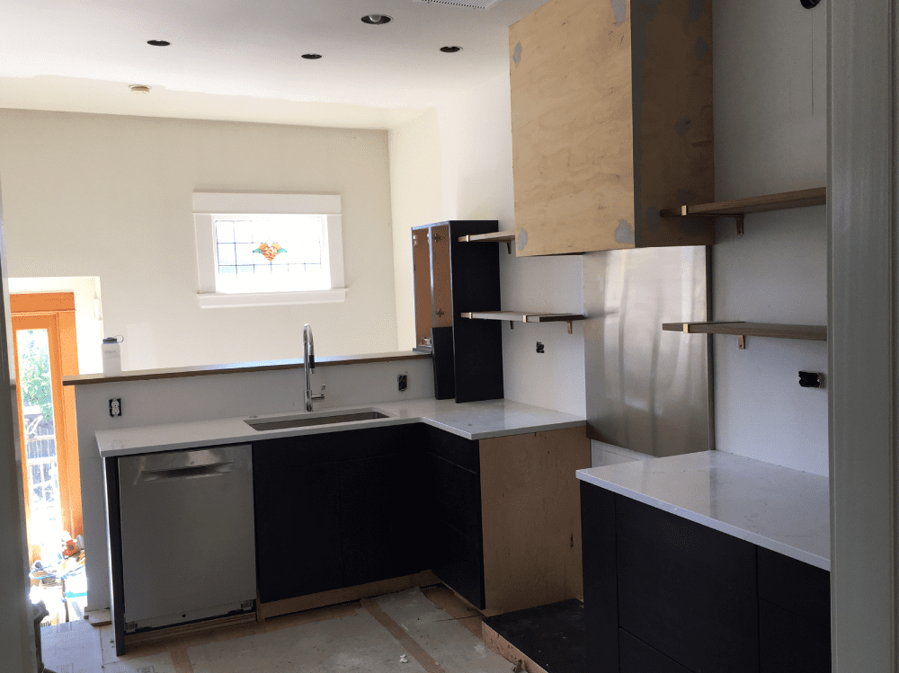 Design-Build kitchen remodel cabinet installation