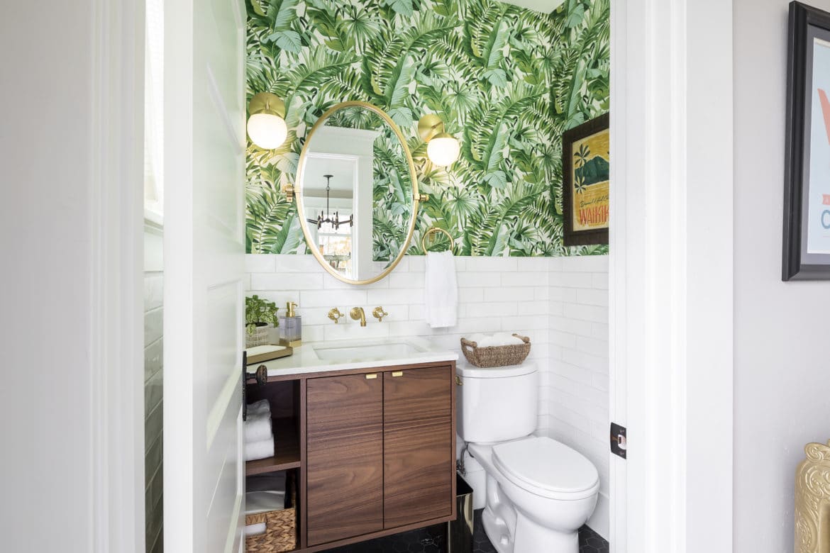 Modern Tropical Powder Room