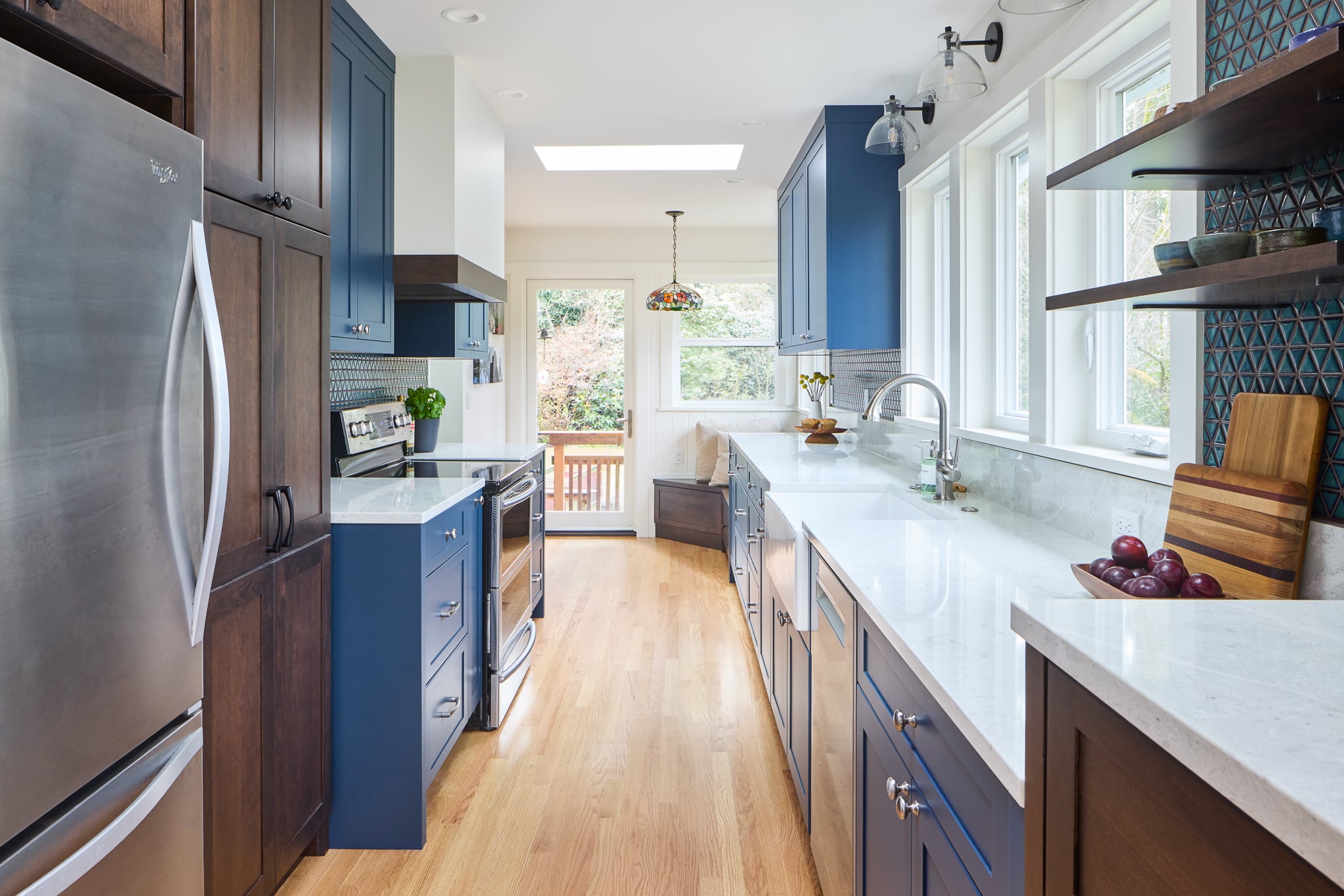 Blue Seattle Kitchen Remodel